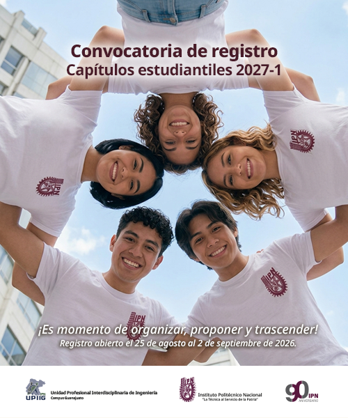 Registra tu capítulo estudiantil al periodo 2027-1